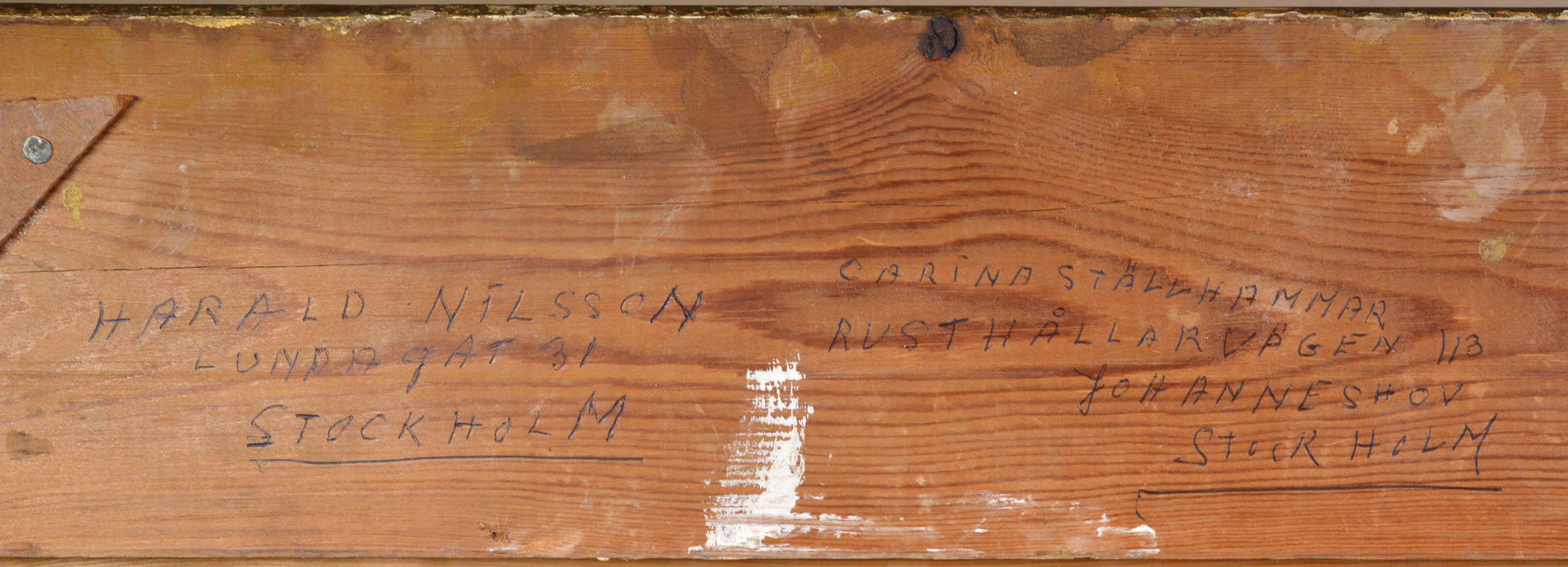 1790 Peinture à l'huile ancienne de style hollandais Scène de village Genrе Djurgarden Suède en vente 8