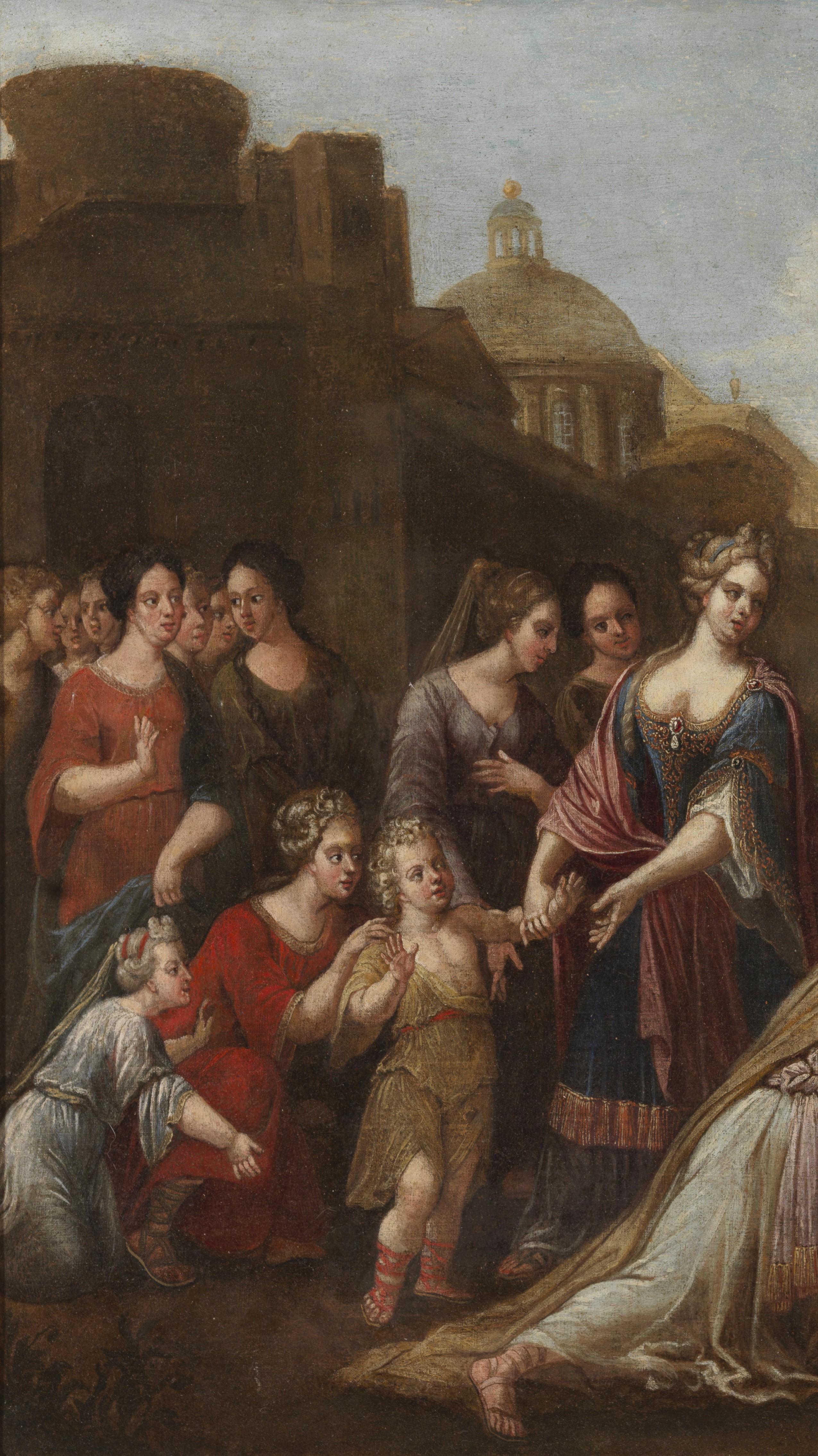 17. Jahrhundert Darius' Familie mit Alexander Magnus Römische Schule Öl auf Leinwand (Italienische Schule), Painting, von Unknown