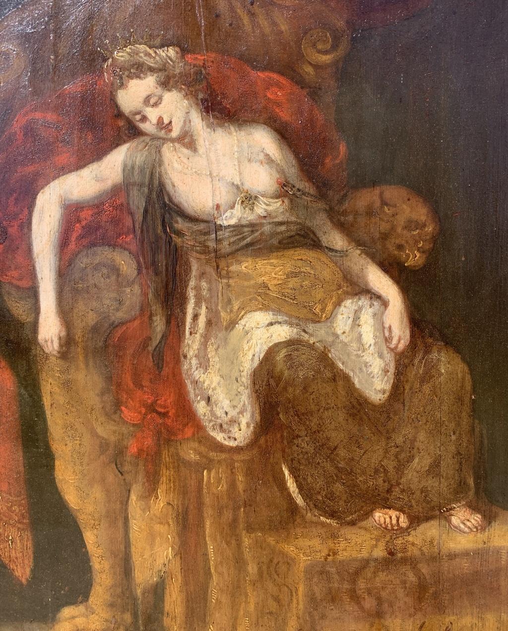 Baroque Flemish painter - 17th century figure painting - Death Cleopatra For Sale 1