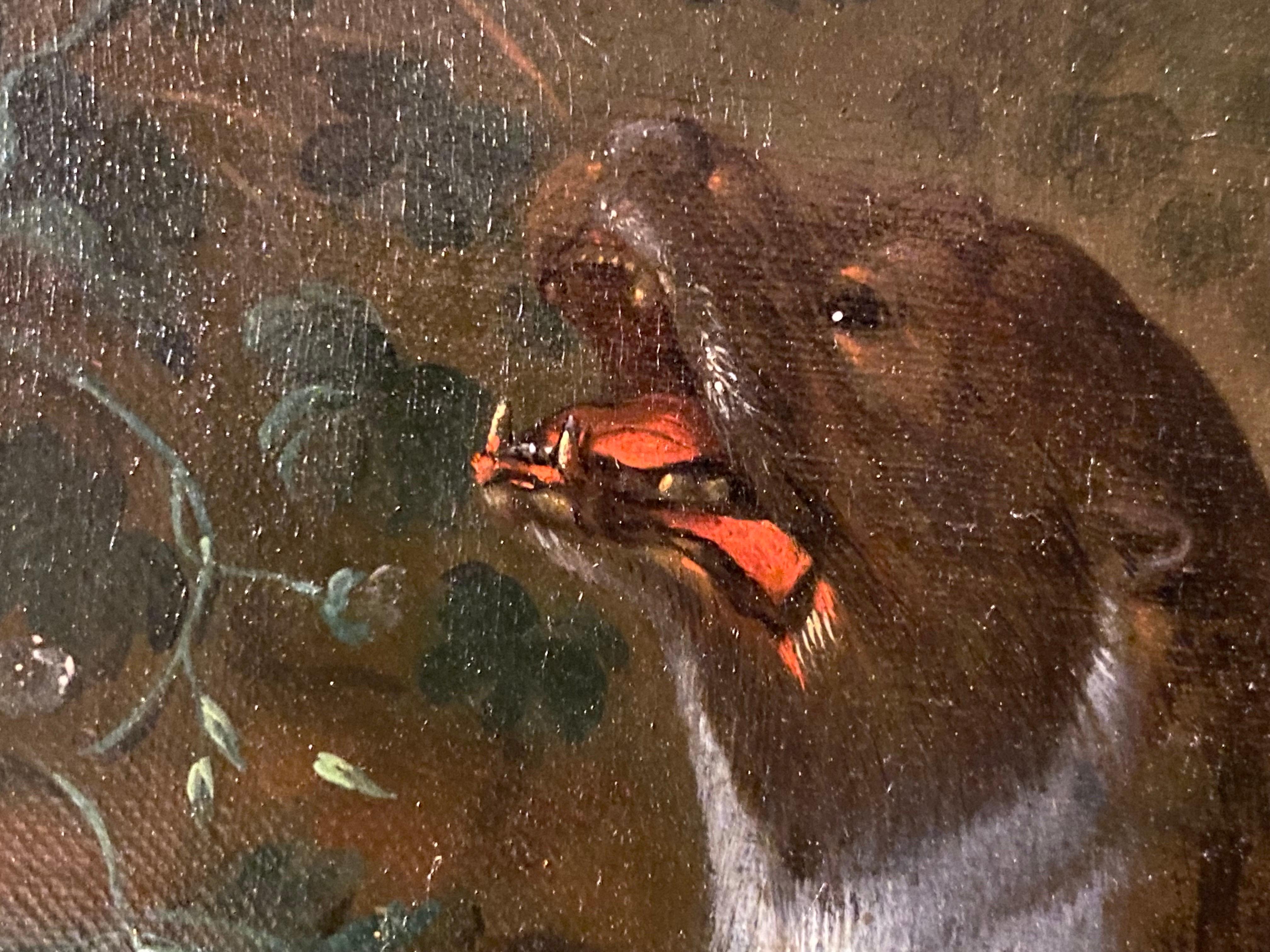 Niederländisches Gemälde eines Alten Meisters aus dem 17. Jahrhundert – Stillleben mit einem Eimer – Jagdfisch 2