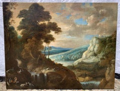 17th century Flemish landscape painting - River view - Oil on canvas Paul Brill