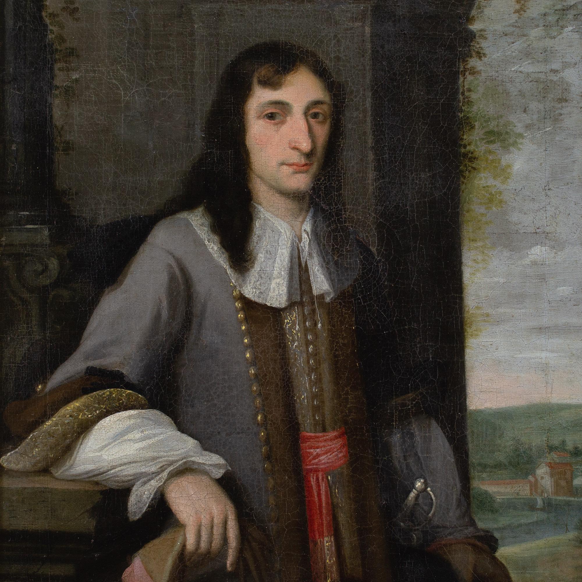 Scuola fiamminga del XVII secolo, Ritratto di gentiluomo in abito da sposa in vendita 1
