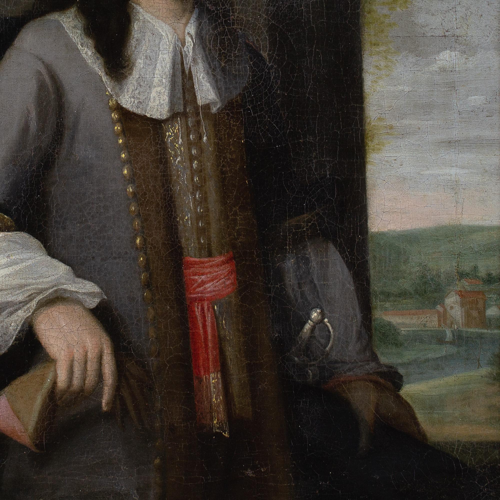 Scuola fiamminga del XVII secolo, Ritratto di gentiluomo in abito da sposa in vendita 4