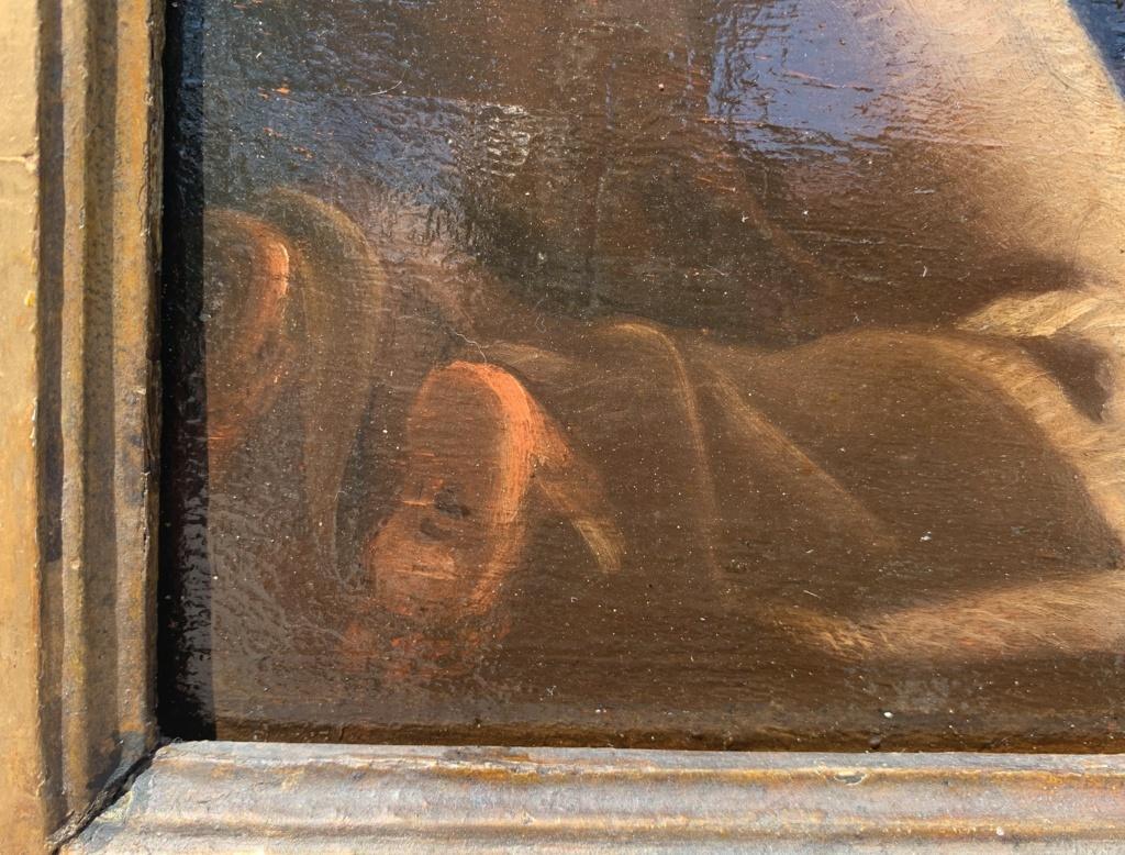 Pintura figurativa alemana del siglo XVII - Cristo Lamentación - Óleo sobre tabla Italia 11