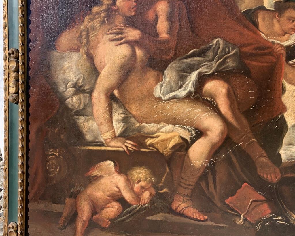 17th century Italian figure painting - Venus Mars - Oil on canvas  baroque - Baroque Painting by Unknown