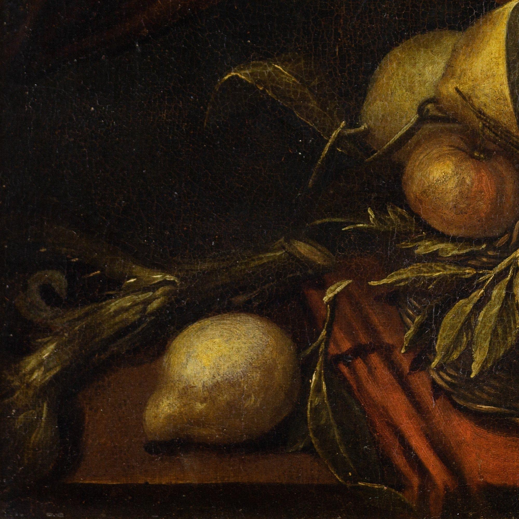 17th-Century Italian School Still Life With Fruit & Vegetables, Oil Painting 3