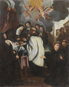 17th Century Martyrium of Saint Juliana Falconieri Italian School Last Communion