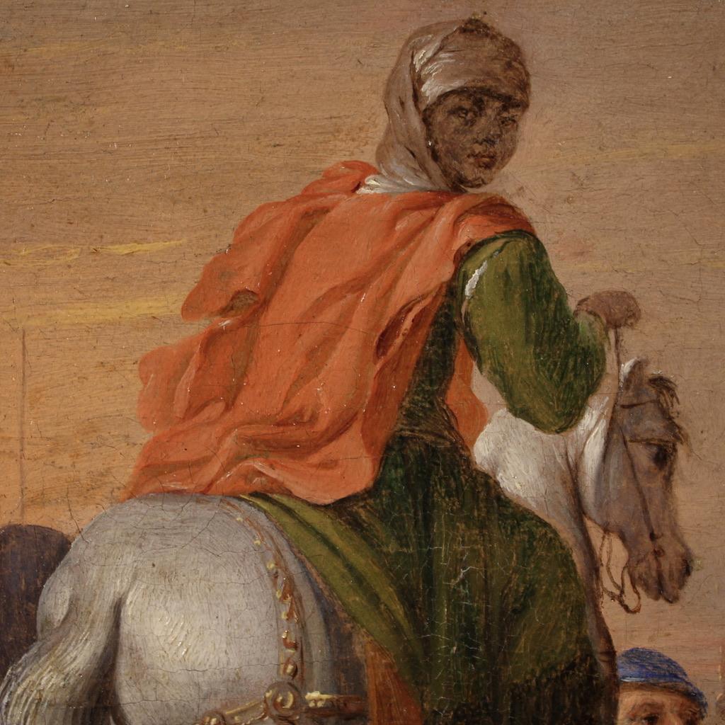17. Jahrhundert Öl auf Leinwand Flämisches Gemälde Sankt Philippus tauft den Eunuchen im Angebot 6