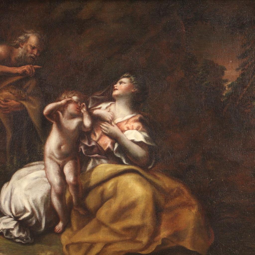 siglo XVII Óleo sobre lienzo Pintura bíblica antigua italiana Abraham, 1660 7