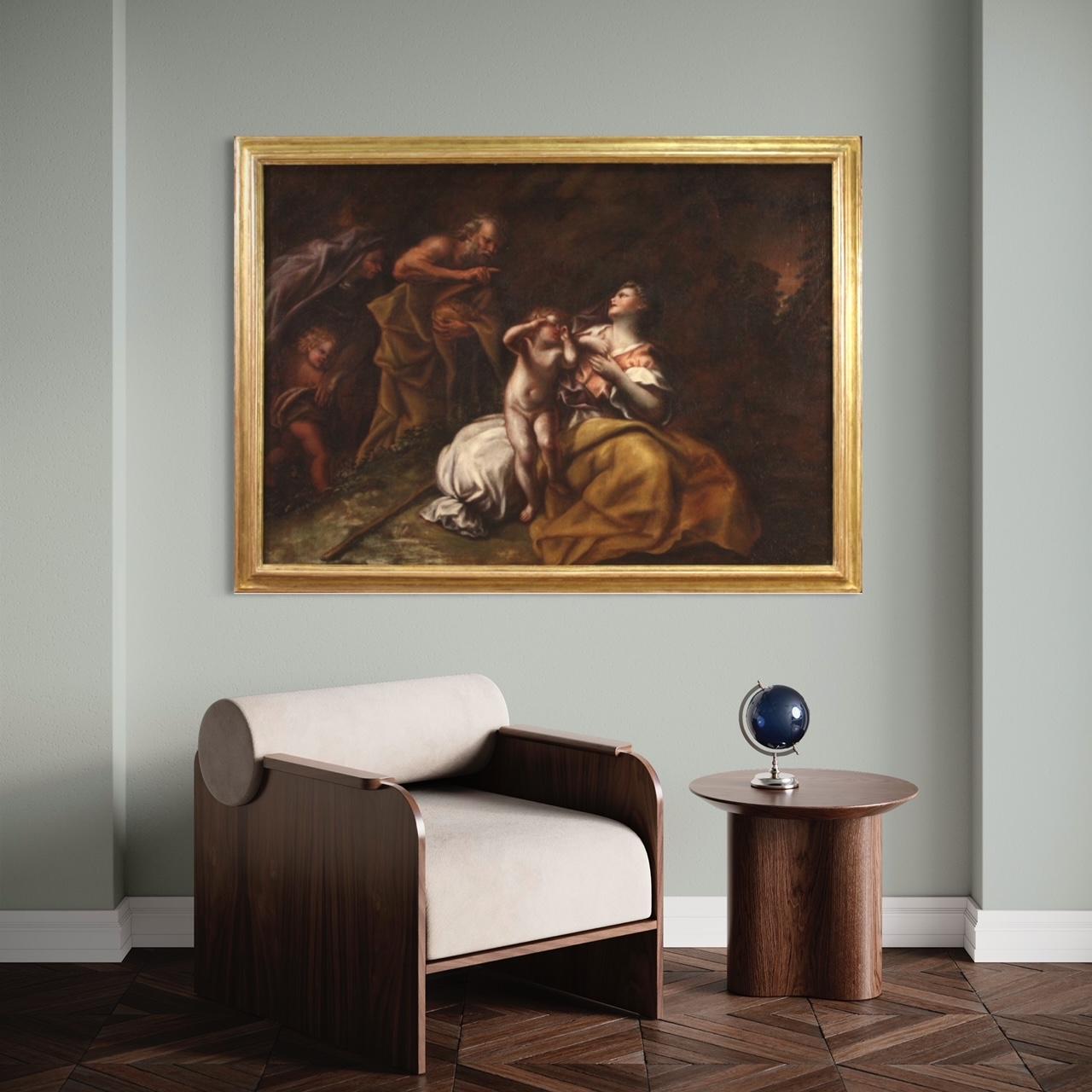 siglo XVII Óleo sobre lienzo Pintura bíblica antigua italiana Abraham, 1660 9