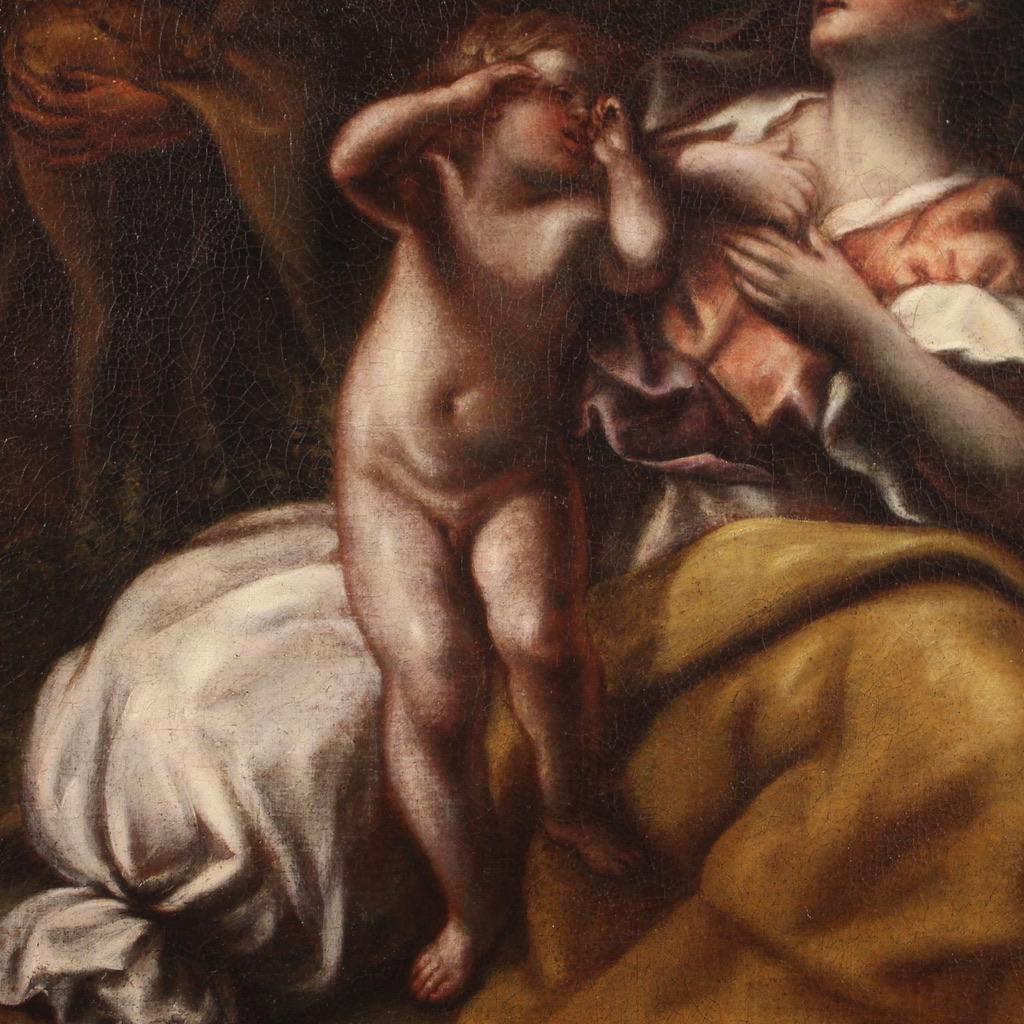siglo XVII Óleo sobre lienzo Pintura bíblica antigua italiana Abraham, 1660 3