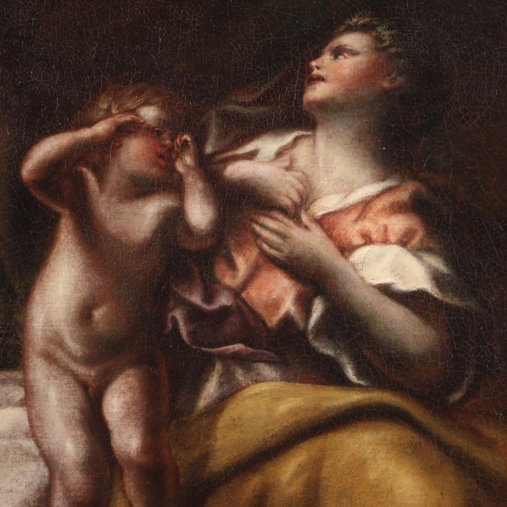 siglo XVII Óleo sobre lienzo Pintura bíblica antigua italiana Abraham, 1660 5