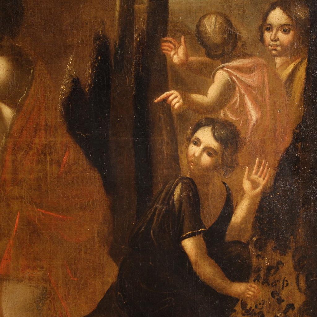 siglo XVII Óleo sobre Lienzo Pintura Mitológica Antigua Italiana Violación De Europa en venta 7