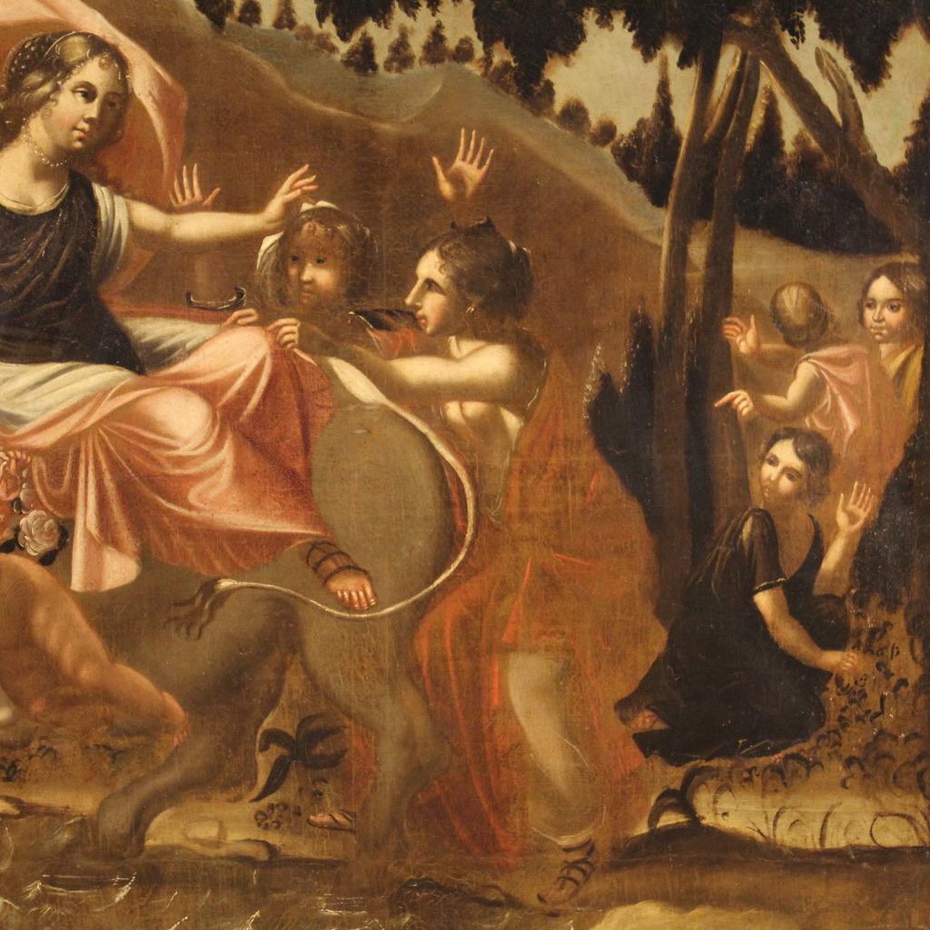 siglo XVII Óleo sobre Lienzo Pintura Mitológica Antigua Italiana Violación De Europa en venta 3