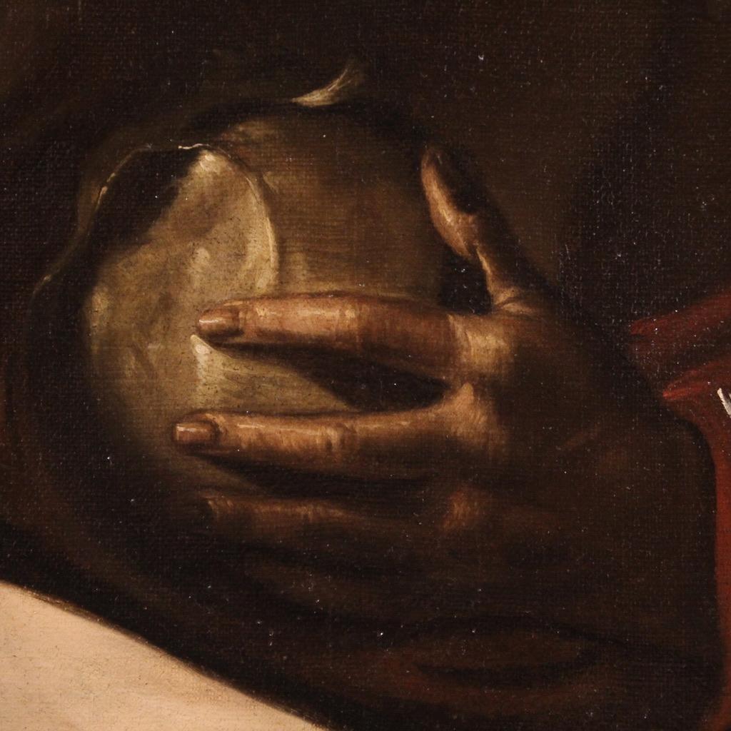 siglo XVII Óleo sobre Lienzo Pintura Religiosa Antigua Italiana San Jerónimo, 1630 8