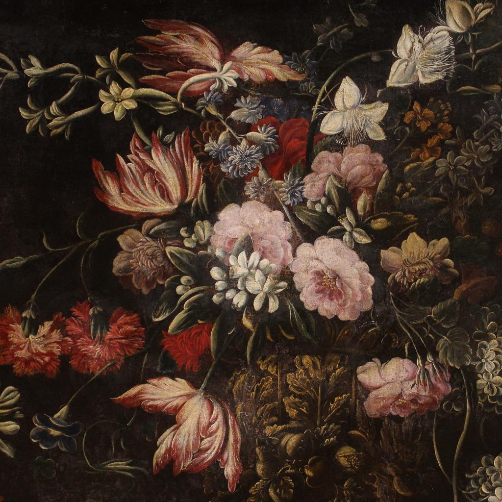 óleo sobre lienzo del siglo XVII Pintura antigua italiana de bodegón, 1680 2