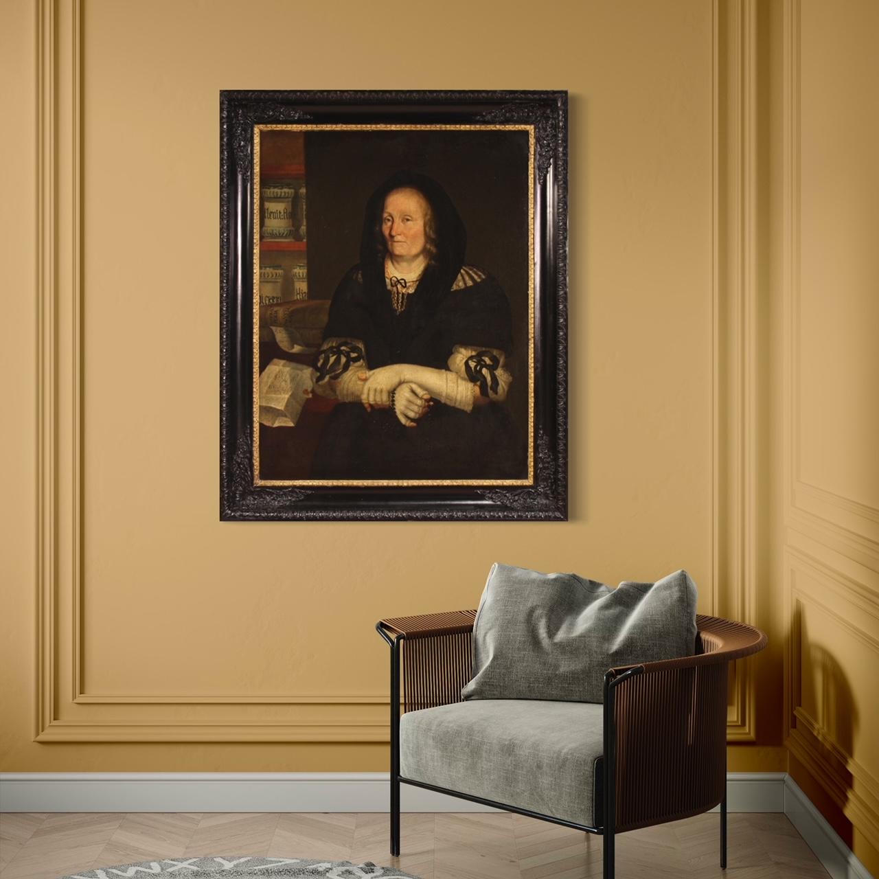 17th Century Oil on Canvas Italian Oil on Canvas Portrait Painting, 1680 in vendita 1