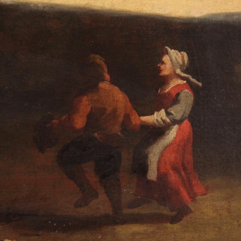 17. Jahrhundert Öl auf Leinwand Italienische Malerei Genreszene Bamboccioni, 1650 im Angebot 10