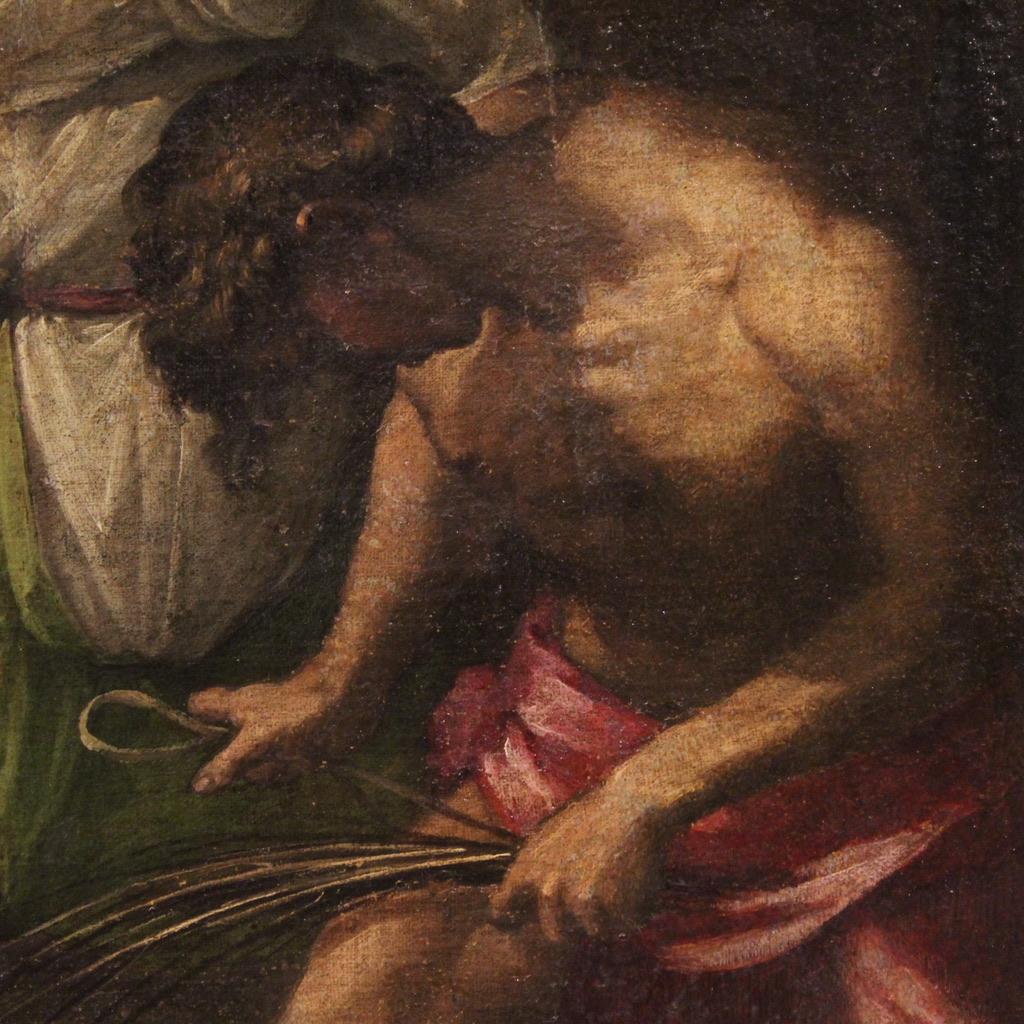 17. Jahrhundert Öl auf Leinwand Italienisch religiöse Malerei Christus Geißelung, 1630 im Angebot 11