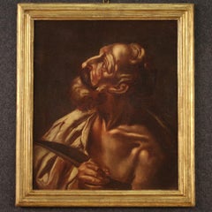 huile sur toile du 17e siècle Peinture religieuse italienne Saint Barthélemy, 1670