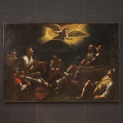 17th Century Oil on Canvas Religious Italian Painting Bassano School, 1630