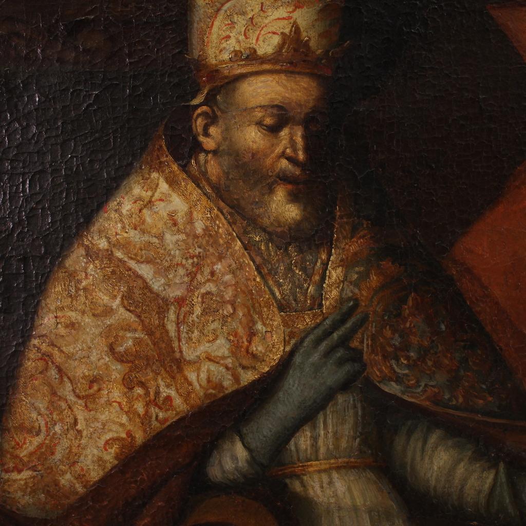 huile sur toile du 17e siècle Peinture ancienne religieuse espagnole, 1680 en vente 6