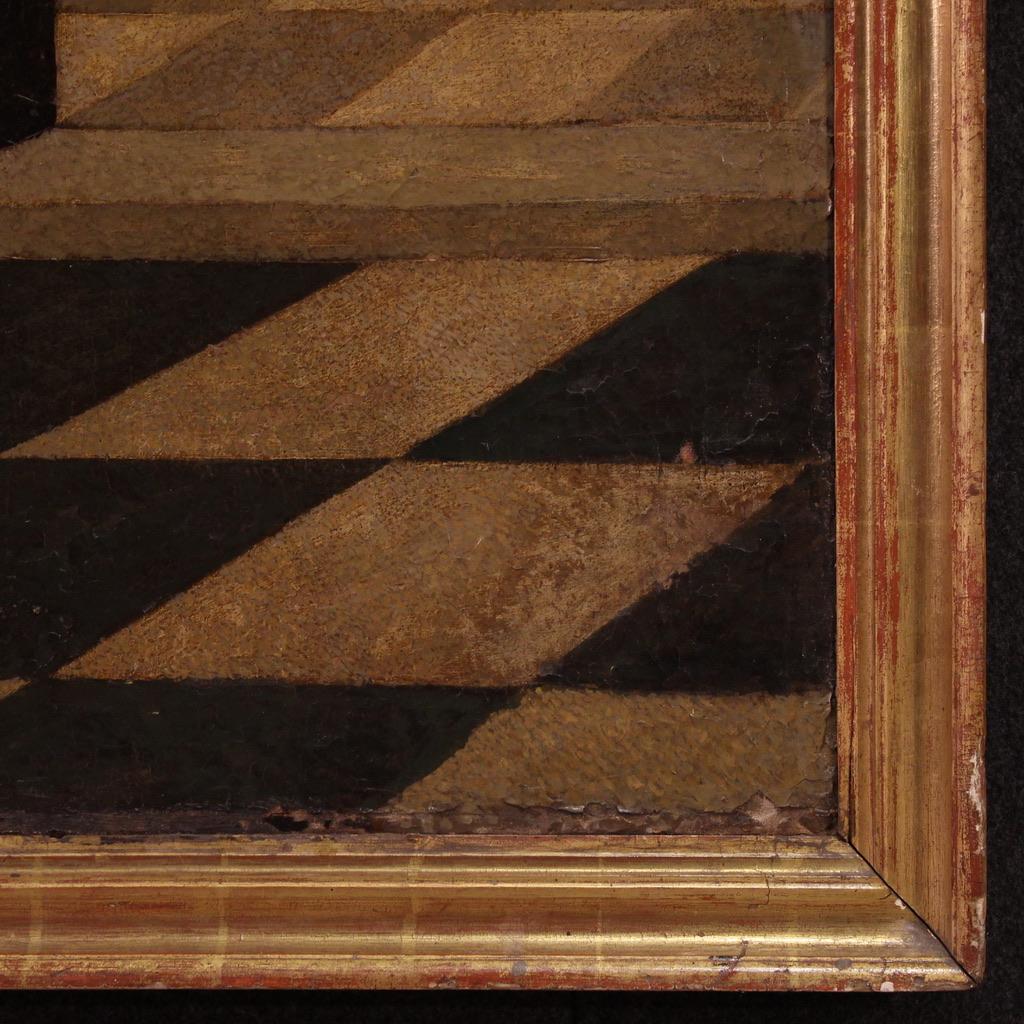 huile sur toile du 17e siècle Peinture ancienne religieuse espagnole, 1680 en vente 7