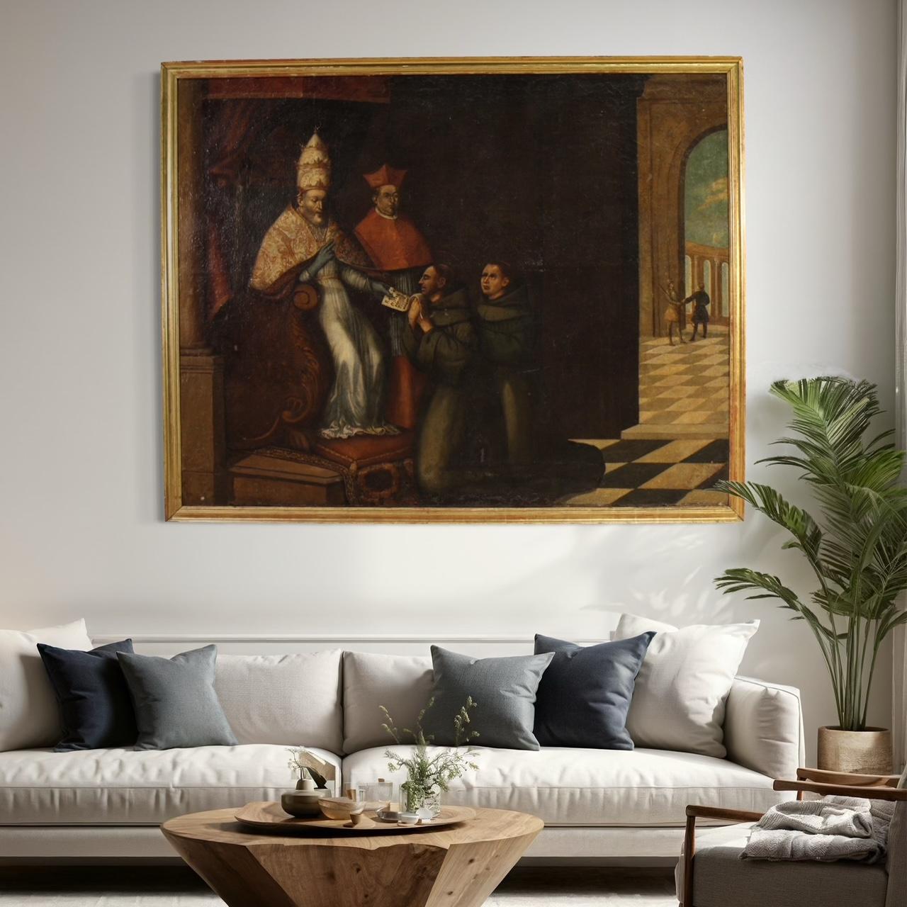 huile sur toile du 17e siècle Peinture ancienne religieuse espagnole, 1680 en vente 10