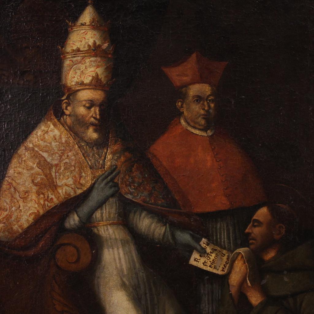 huile sur toile du 17e siècle Peinture ancienne religieuse espagnole, 1680 en vente 18