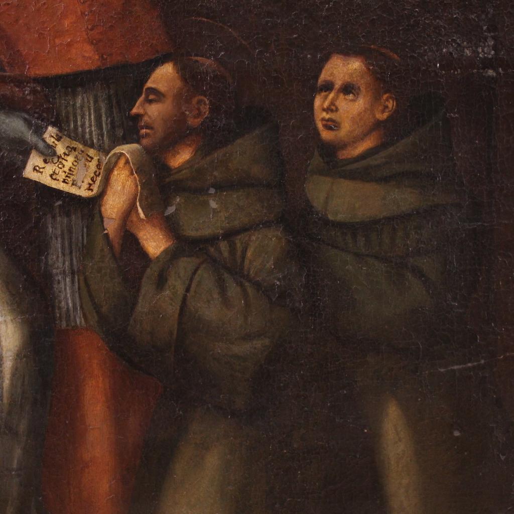 huile sur toile du 17e siècle Peinture ancienne religieuse espagnole, 1680 en vente 5