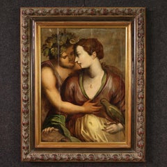 17th Century Oil on Panel Flemish Mythological Painting Bacchus and Ariadne 1620