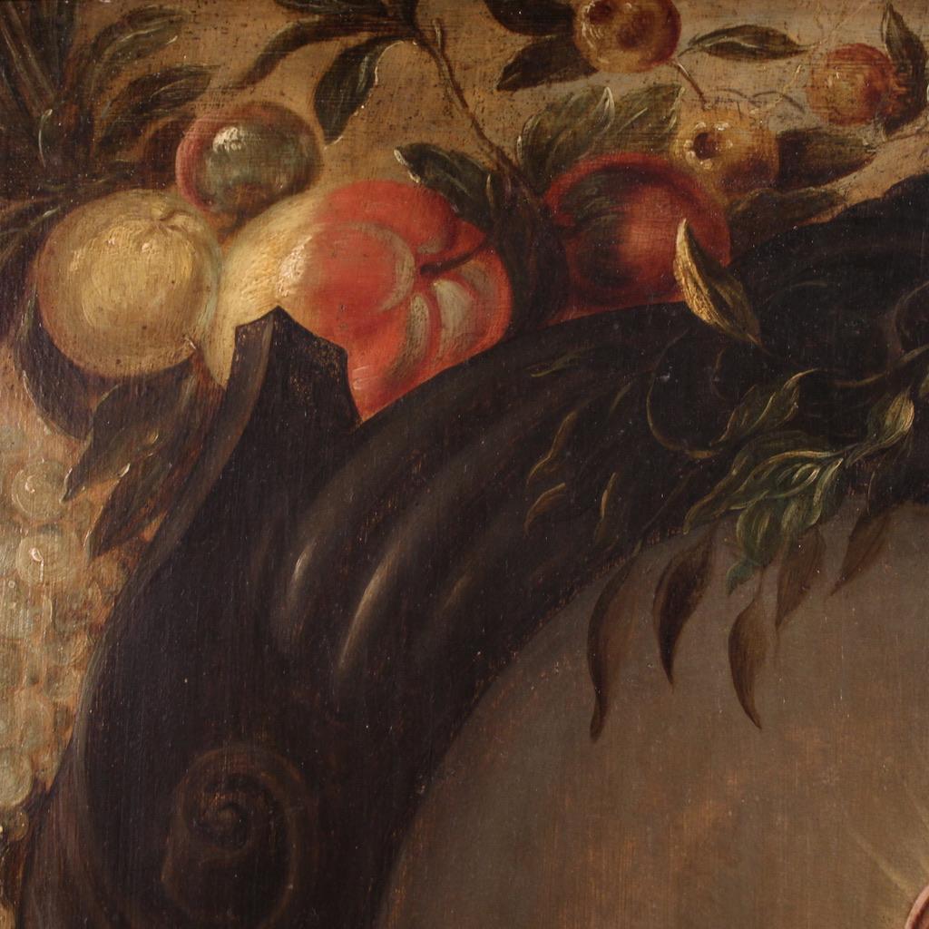 17. Jahrhundert Öl auf Platte Flämische religiöse Malerei Madonna mit Kind, 1670 im Angebot 8