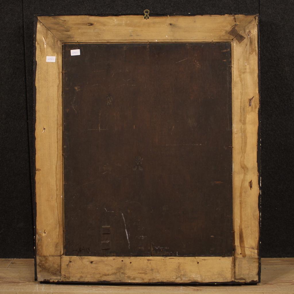 17. Jahrhundert Öl auf Platte Flämische religiöse Malerei Madonna mit Kind, 1670 im Angebot 11