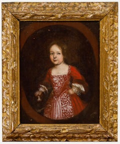 17th Century Oil - Portrait of Elizabeth Fenn Aged Three and a Half