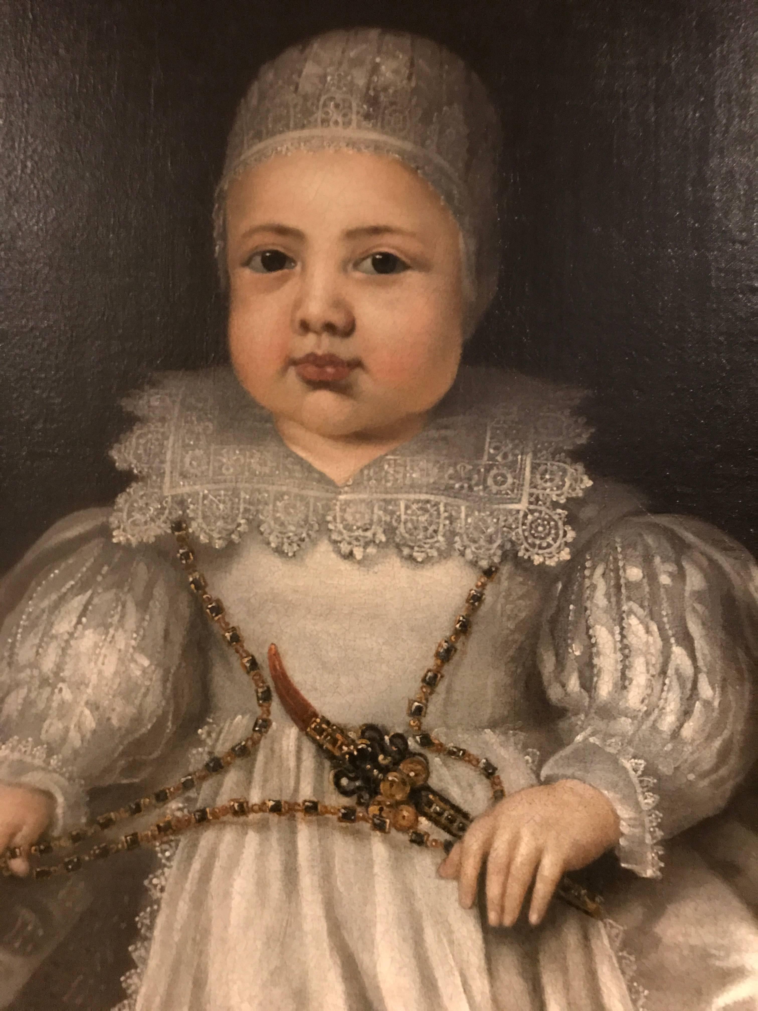 17th Century Portrait of King Charles II when a Baby - Old Masters Painting by Unknown