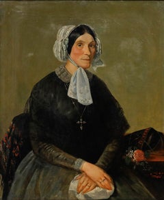1851 Oil - Lady in Silk and Lace