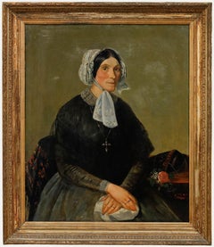 1851 Oil - Lady in Silk and Lace