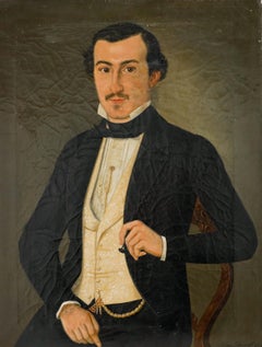 1853 Oil - Portrait of a Gentleman