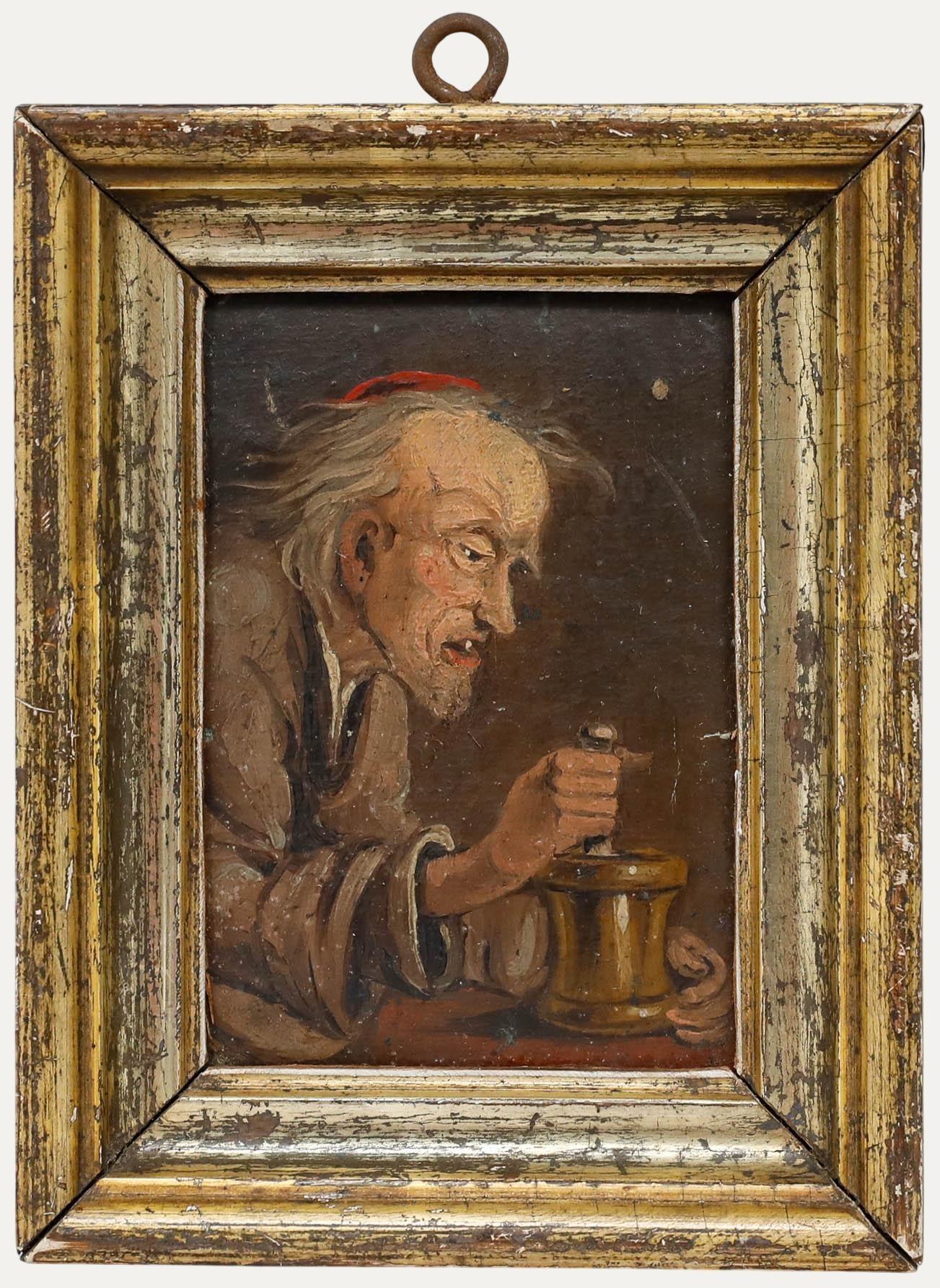 Portrait Painting di Unknown - Olio 1862 - Il farmacista