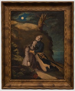 1874 Oil - Crestfallen in the Moonlight