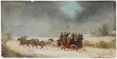 1877 Öl - Die Winterkutsche