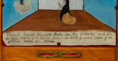 1878 Mexican Ex-Voto Retablo Surviving Fevers, Oil on Tin Folk Art