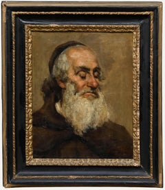 1886 Huile - Portrait d'un moine