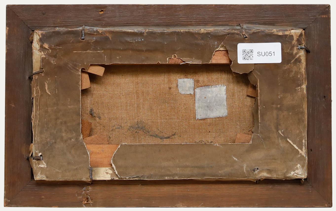 1889 Öl - Atmosphärische Seelandschaft (Beige), Landscape Painting, von Unknown