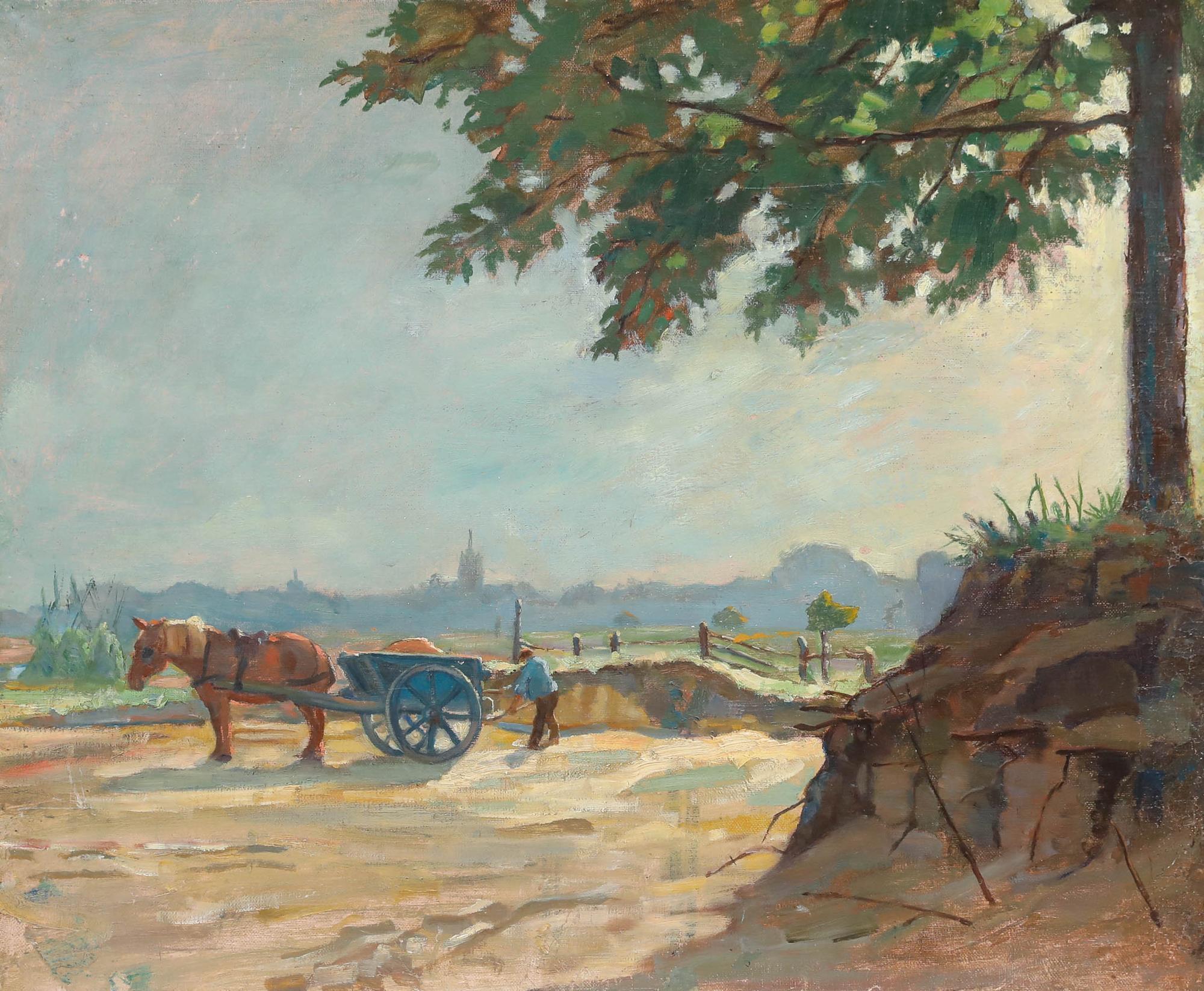 1889 Oil - Summer Harvest - Painting by Unknown