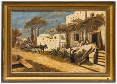 1891 Oil - Mediterranean Village