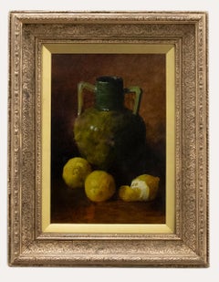 1897 Oil - Lemons and Earthenware