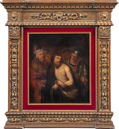  18th-19th century Italian figure painting - Ecce Homo - Oil canvas Baroque