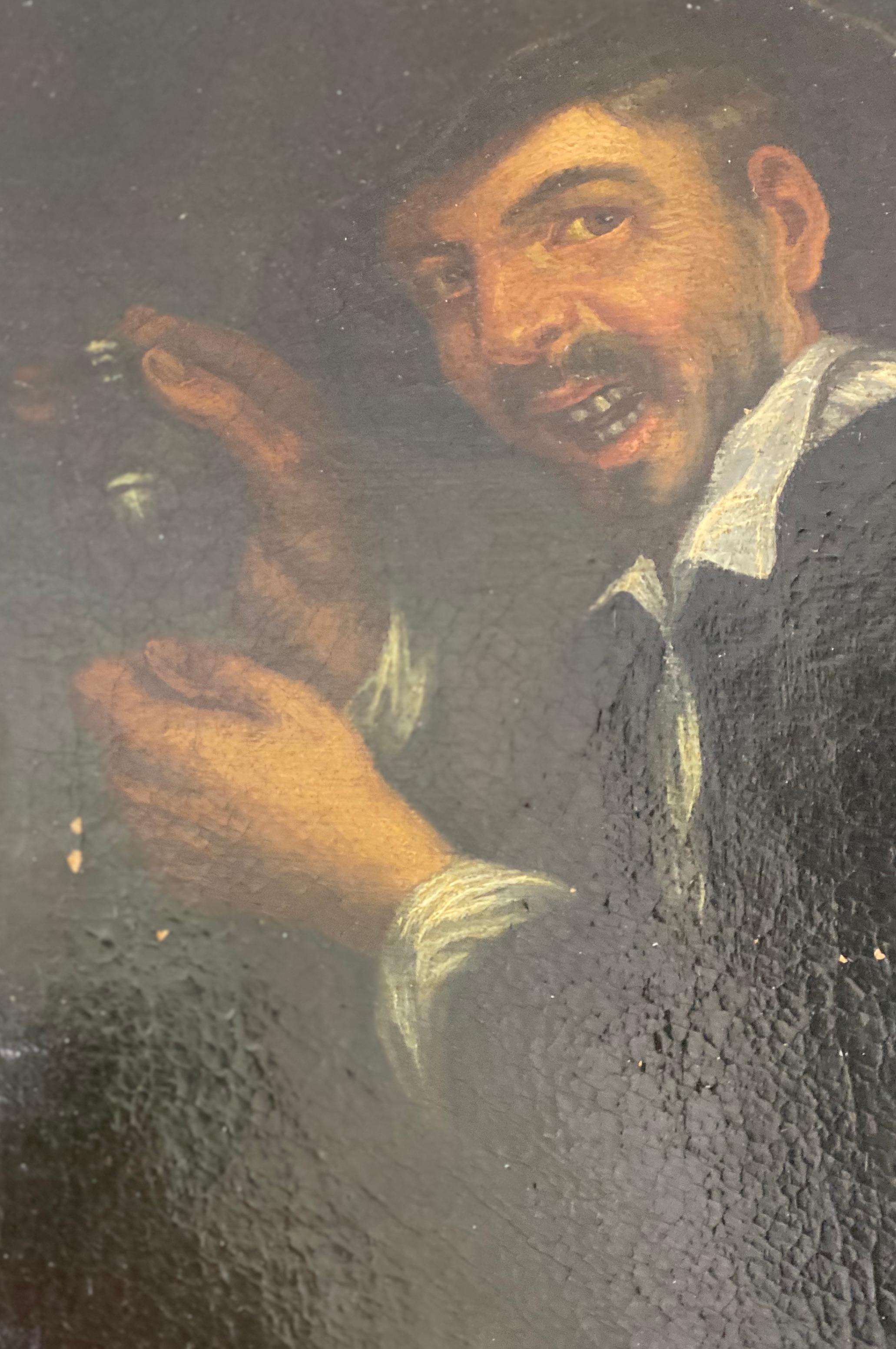 17th C. Dutch School Male Oil Portrait 1