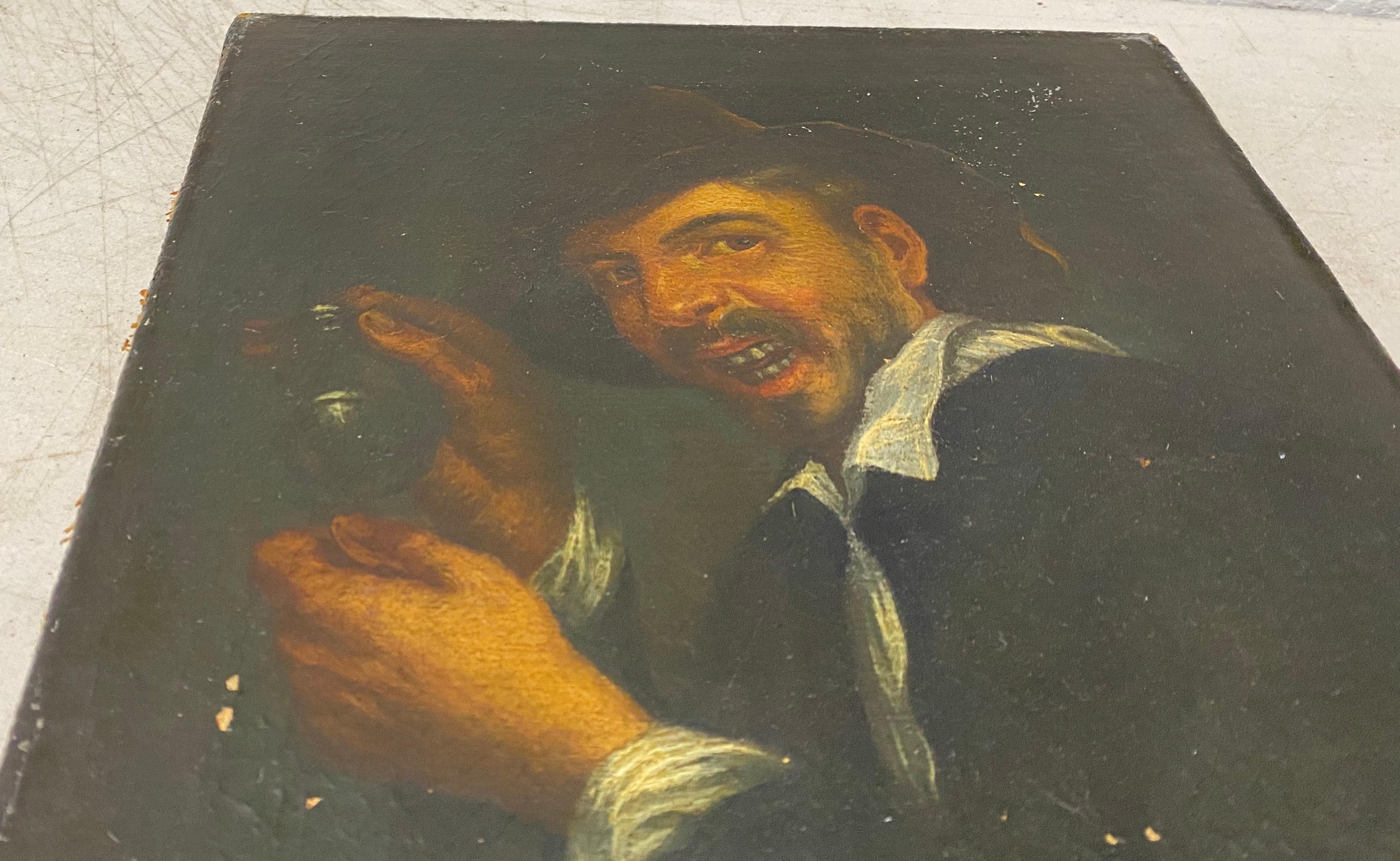 17th C. Dutch School Male Oil Portrait 5